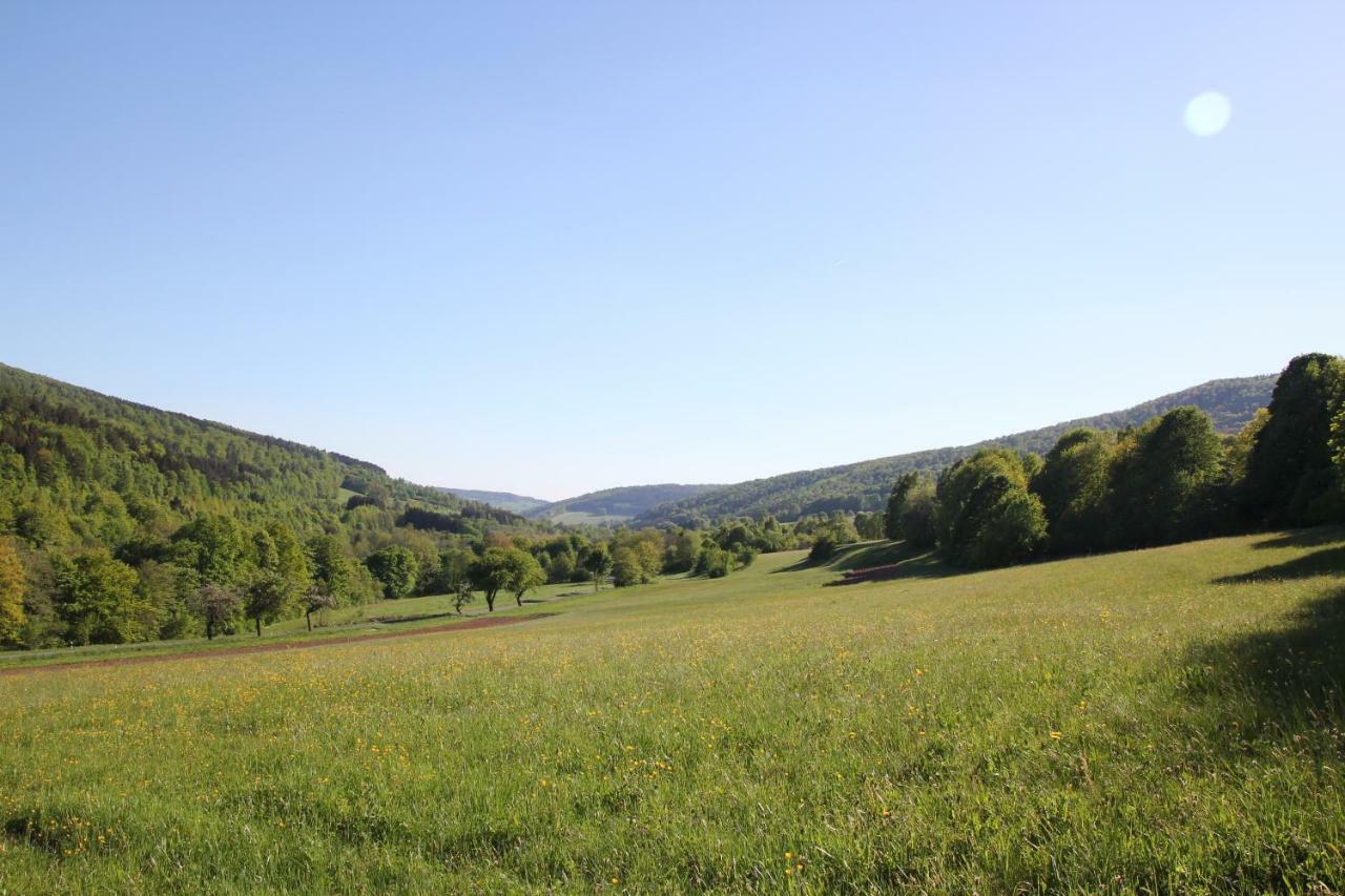 Ferienwohnung Abersfelder Mit Balkon Wildflecken Exterior foto